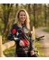Hochwertiges Funktions-Sweatshirt für Damen ALTISPORT VOJ/ALW037MI01 SCHWARZ UND ROT