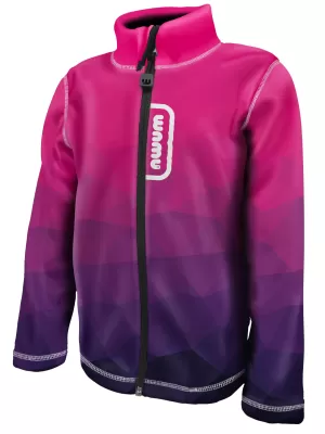 Fleece-Sweatshirt für Kinder WAMU MOZAIKA FIALOVÁ GRÜN