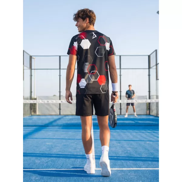  Funktionelles Premium-T-Shirt für Herren ALTISPORT VOJ/ALM037TR01 SCHWARZ UND ROT 