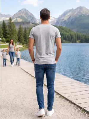 Herren-T-Shirt ALTISPORT NoPrint NP/ALM361 LICHT-HIGHLIGHT