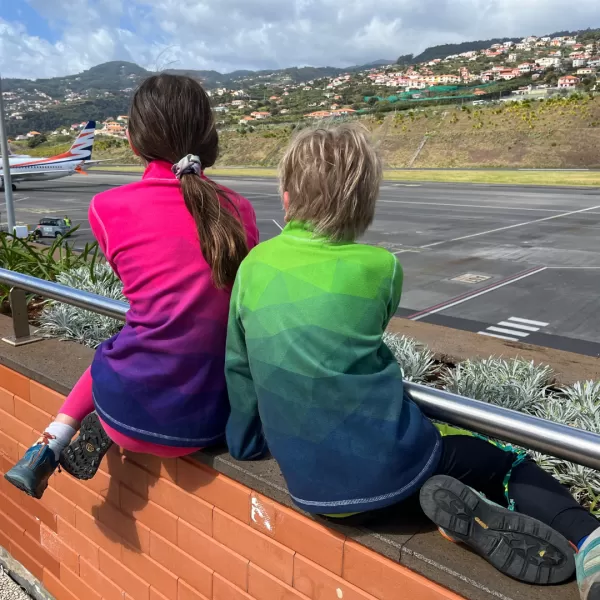  Fleece-Sweatshirt für Kinder WAMU MOZAIKA FIALOVÁ GRÜN 