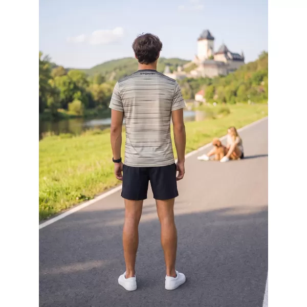  Premium-T-Shirt für Herren ALTISPORT VOJ/ALM031TR01 SCHWARZ BRAUN 