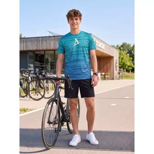  Premium-T-Shirt für Herren ALTISPORT VOJ/ALM031TR01 SMARAGD/BLAU 