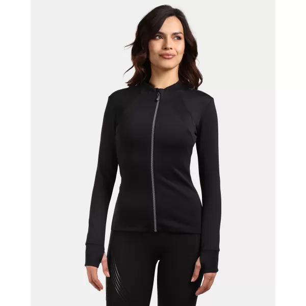  Fleece-Sweatshirt für Damen KILPI LAJEN-W VL0206KI SCHWARZ 