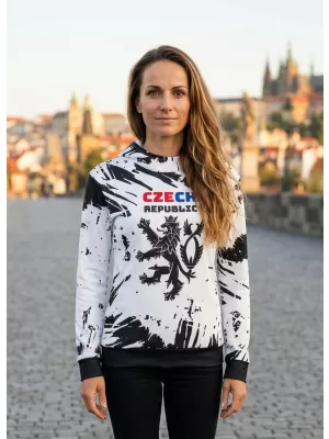 Hochwertiges Funktions-Sweatshirt für Damen ALTISPORT VOJ/ALW036MI01 ABSTRAKTION WEIß