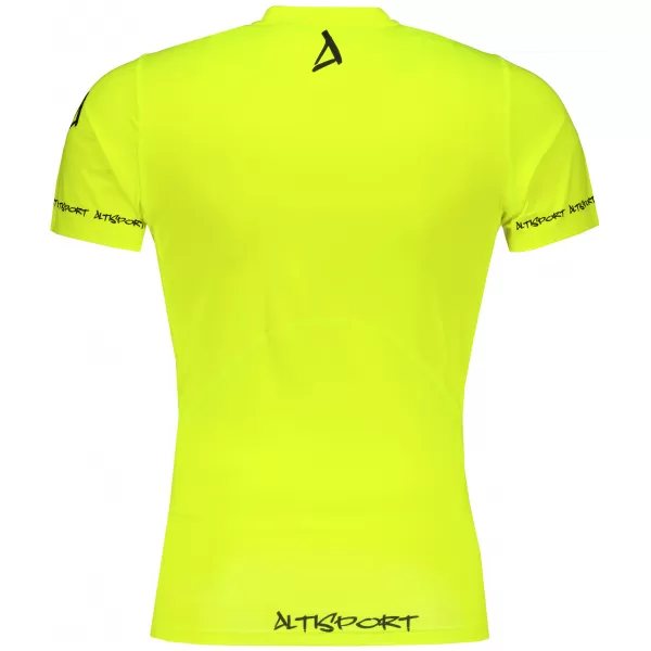 Hochwertiges Funktions-Kompressions-T-Shirt mit kurzen Ärmeln für Herren ALTISPORT VOJ/ALM000TR04 NEON GELB 