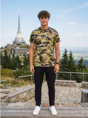 Funktionelles Premium-T-Shirt für Herren ALTISPORT VOJ/ALM038TR01 SCHWARZ UND GRÜN