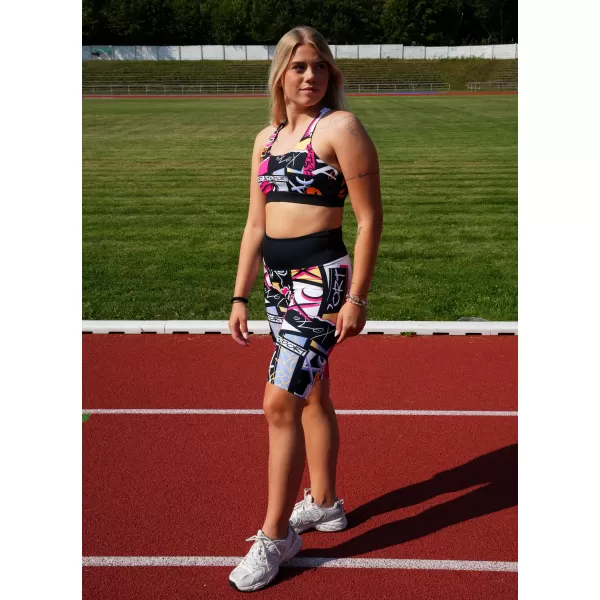  Premium-Sport-BH für Damen ALTISPORT VOJ/ALW041POD01 SCHWARZ 