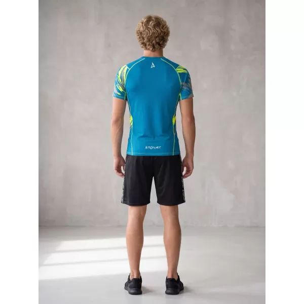  Hochwertiges Funktions-Kompressions-T-Shirt mit kurzen Ärmeln für Herren ALTISPORT VOJ/ALM039TR04 KEROSIN 