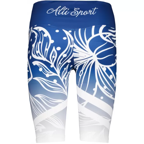  Hochwertige Damen-Funktionsleggings oberhalb des Knies ALTISPORT VOJ/ALW045LEG02 MARINEBLAU/WEIß 