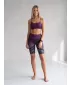 Hochwertige Damen-Funktionsleggings oberhalb des Knies ALTISPORT VOJ/ALW045LEG02 LILA/SCHWARZ
