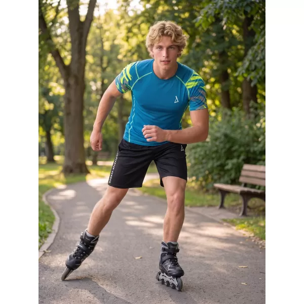  Hochwertiges Funktions-Kompressions-T-Shirt mit kurzen Ärmeln für Herren ALTISPORT VOJ/ALM039TR04 KEROSIN 
