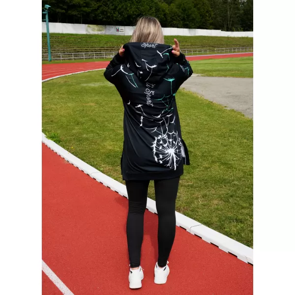  Hochwertiges Funktions-Sweatshirt für Damen ALTISPORT VOJ/ALW035MI03 SCHWARZ/TÜRKIS 