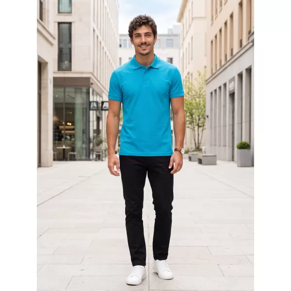  Herren-T-Shirt mit Kragen ALTISPORT NoPrint NP/ALM302 TÜRKIS 