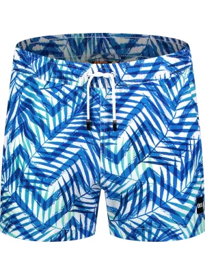 Badeshorts für Herren NORDBLANC RAINFOREST NBSPM8019 WEIß BLAU