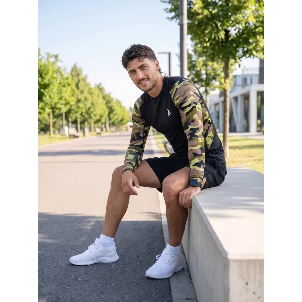  Funktionelle Kompression von Männern t -Shirt Premium ALTISPORT VOJ/ALM038TR03 SCHWARZ -GREEN 