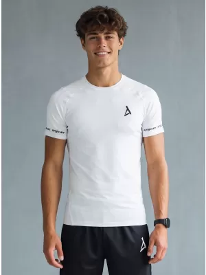 Hochwertiges Funktions-Kompressions-T-Shirt mit kurzen Ärmeln für Herren ALTISPORT VOJ/ALM000TR04 WEIß