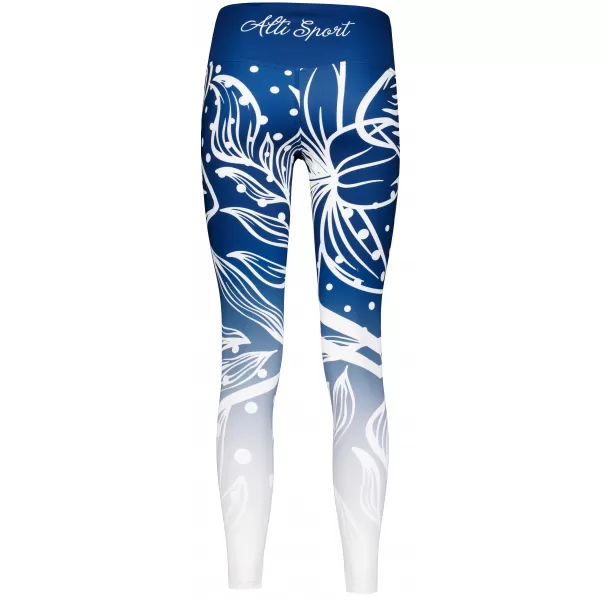  Lange Premium-Funktionsleggings für Damen ALTISPORT VOJ/ALW045LEG01 MARINEBLAU/WEIß 