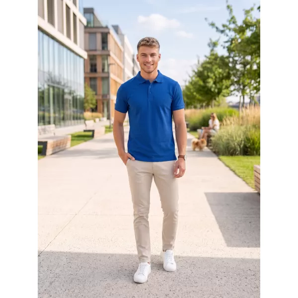  Herren-T-Shirt mit Kragen ALTISPORT NoPrint NP/ALM302 KÖNIGSBLAU 