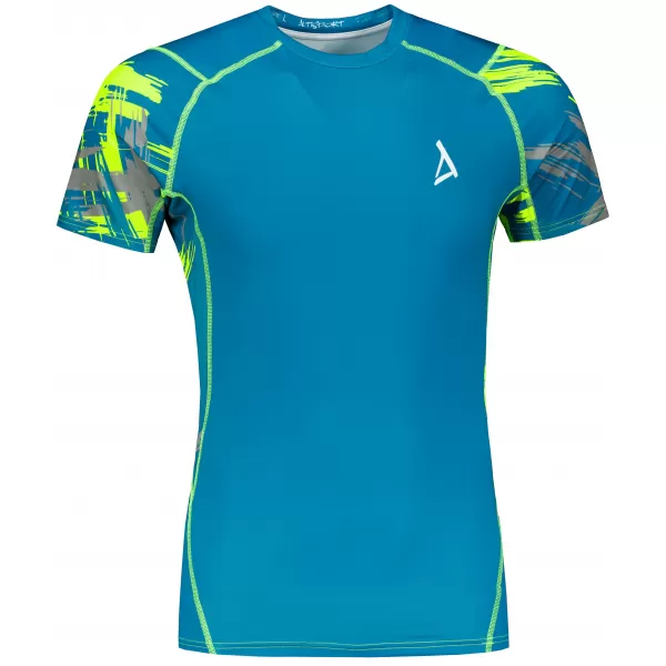  Hochwertiges Funktions-Kompressions-T-Shirt mit kurzen Ärmeln für Herren ALTISPORT VOJ/ALM039TR04 KEROSIN 