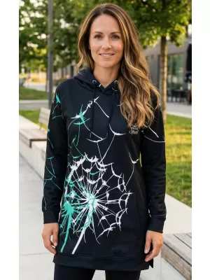 Hochwertiges Funktions-Sweatshirt für Damen ALTISPORT VOJ/ALW035MI03 SCHWARZ/TÜRKIS