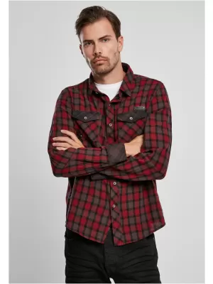 Hemd BRANDIT DUNCAN CHECKED BD4016 ROT/BRAUN