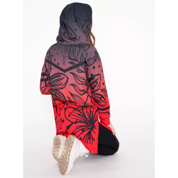  Hochwertiges Funktions-Sweatshirt für Damen ALTISPORT VOJ/ALW045MI03 ROT UND SCHWARZ 