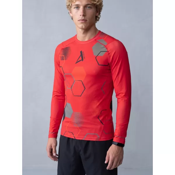  Hochwertiges funktionelles Kompressions-T-Shirt für Herren ALTISPORT VOJ/ALM037TR03 ROT 