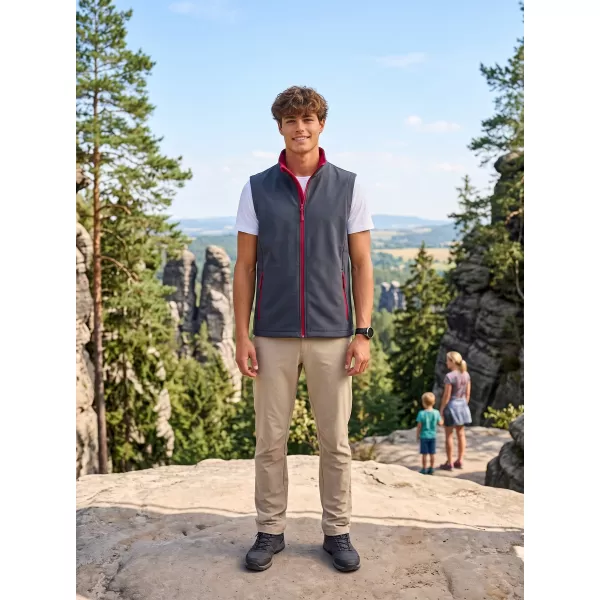 Herren-Softshellweste ALTISPORT NoPrint NP/ALM8211NJ EISENGRAU/ROT 