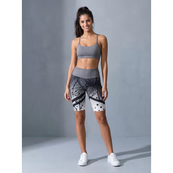  Hochwertige Damen-Funktionsleggings oberhalb des Knies ALTISPORT VOJ/ALW045LEG02 SCHWARZ UND WEIß 