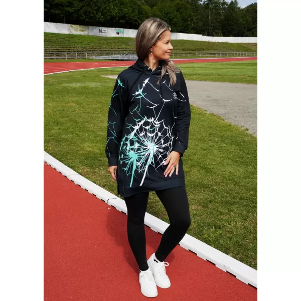  Hochwertiges Funktions-Sweatshirt für Damen ALTISPORT VOJ/ALW035MI03 SCHWARZ/TÜRKIS 