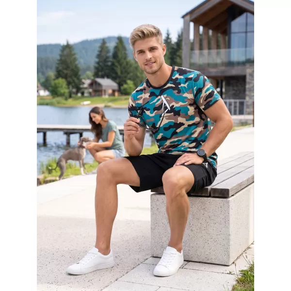  Funktionelles Premium-T-Shirt für Herren ALTISPORT VOJ/ALM038TR01 KEROSIN/BRAUN 