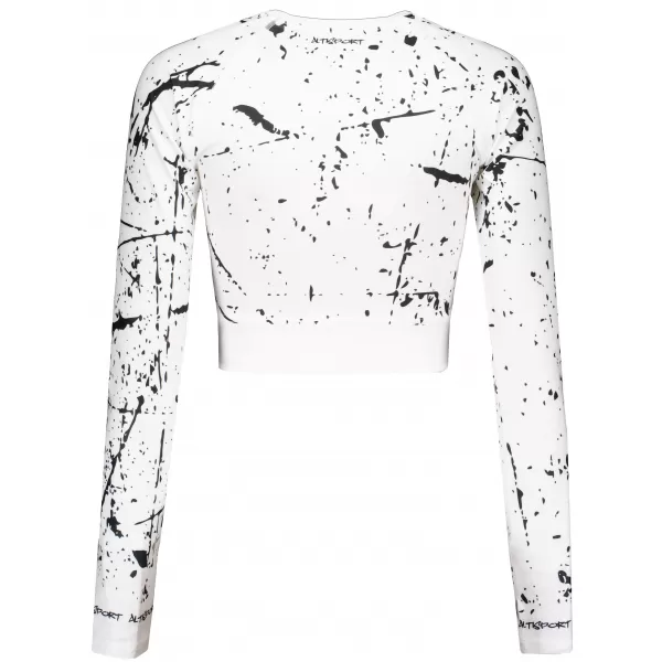  Hochwertiges Funktions-Crop-Top mit langen Ärmeln für Damen ALTISPORT VOJ/ALW034TR04 WEIß 