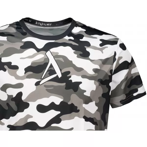  Funktionelles Premium-T-Shirt für Herren ALTISPORT VOJ/ALM038TR01 SCHWARZ UND WEIß 
