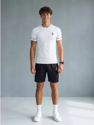 Hochwertiges Funktions-Kompressions-T-Shirt mit kurzen Ärmeln für Herren ALTISPORT VOJ/ALM000TR04 WEIß