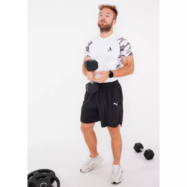  Hochwertiges Funktions-Kompressions-T-Shirt mit kurzen Ärmeln für Herren ALTISPORT VOJ/ALM038TR04 WEIß 