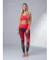 Lange Premium-Funktionsleggings für Damen ALTISPORT VOJ/ALW045LEG01 ROT UND SCHWARZ