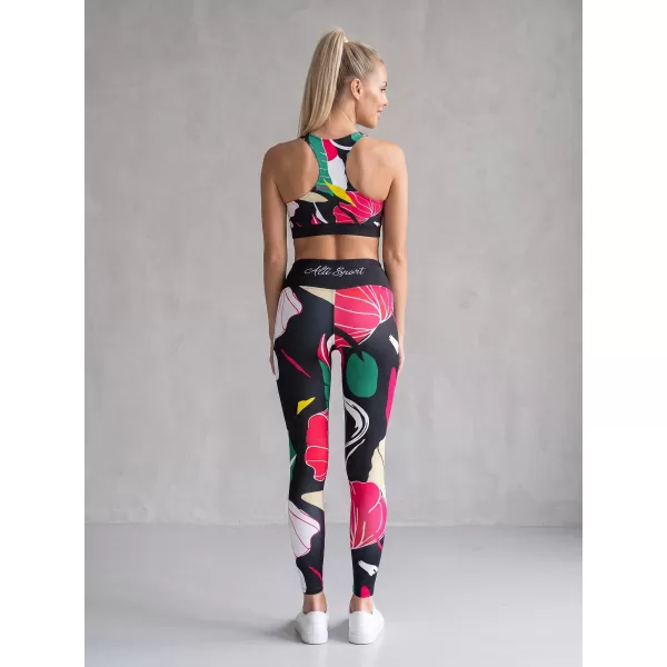  Lange Premium-Funktionsleggings für Damen ALTISPORT VOJ/ALW042LEG01 SCHWARZ 