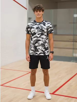 Funktionelles Premium-T-Shirt für Herren ALTISPORT VOJ/ALM038TR01 SCHWARZ UND WEIß