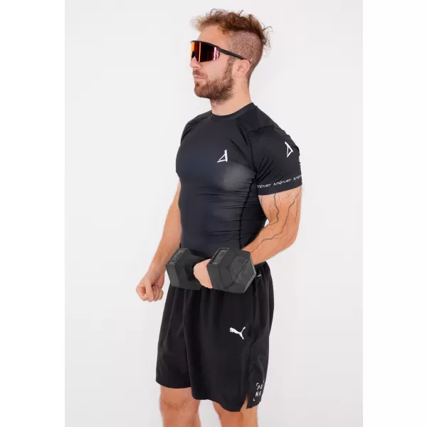  Hochwertiges Funktions-Kompressions-T-Shirt mit kurzen Ärmeln für Herren ALTISPORT VOJ/ALM000TR04 SCHWARZ 