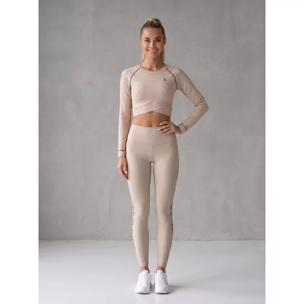  Hochwertiges Funktions-Crop-Top mit langen Ärmeln für Damen ALTISPORT VOJ/ALW000TR04 BRAUN 