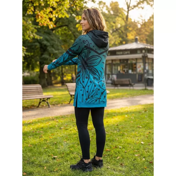  Hochwertiges Funktions-Sweatshirt für Damen ALTISPORT VOJ/ALW045MI03 SMARAGD/SCHWARZ 