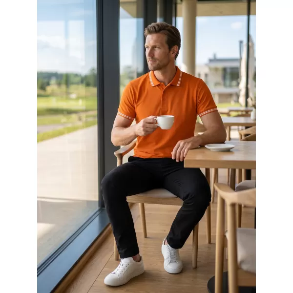  Herren-T-Shirt mit Kragen ALTISPORT NoPrint NP/ALM912 ORANGE 