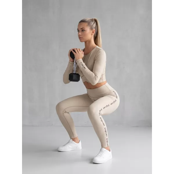  Hochwertiges Funktions-Crop-Top mit langen Ärmeln für Damen ALTISPORT VOJ/ALW000TR04 BRAUN 