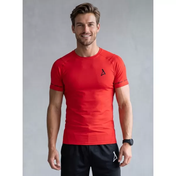  Hochwertiges Funktions-Kompressions-T-Shirt mit kurzen Ärmeln für Herren ALTISPORT VOJ/ALM000TR04 ROT 