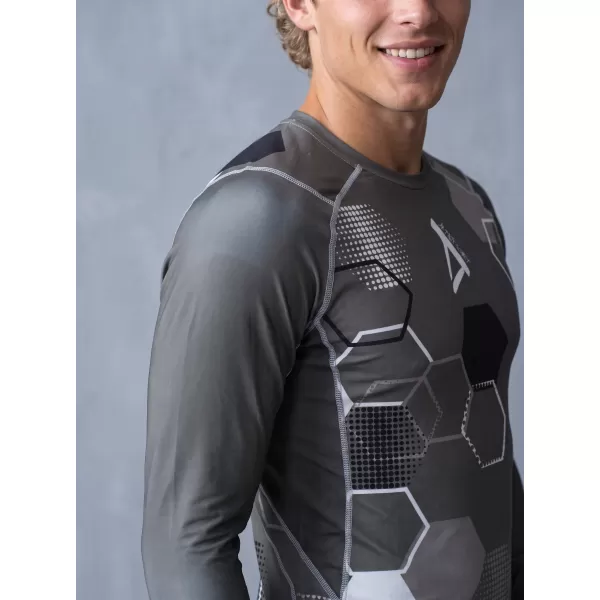  Hochwertiges funktionelles Kompressions-T-Shirt für Herren ALTISPORT VOJ/ALM037TR03 GRAU 