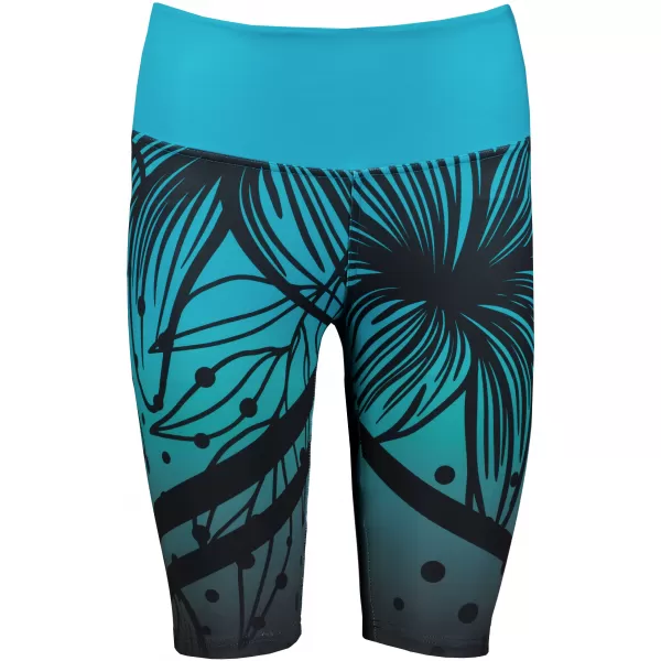  Hochwertige Damen-Funktionsleggings oberhalb des Knies ALTISPORT VOJ/ALW045LEG02 SMARAGD/SCHWARZ 