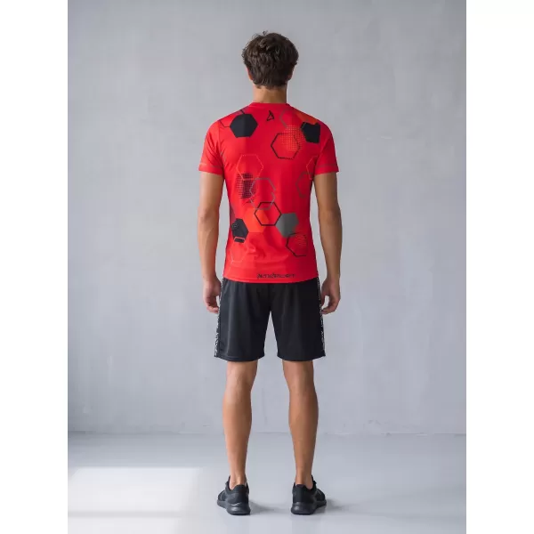  Hochwertiges Funktions-Kompressions-T-Shirt mit kurzen Ärmeln für Herren ALTISPORT VOJ/ALM037TR04 ROT 