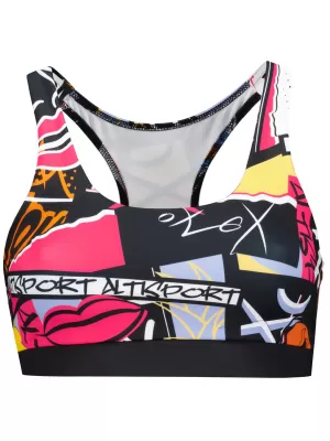 Premium-Sport-BH für Damen ALTISPORT VOJ/ALW041POD01 SCHWARZ