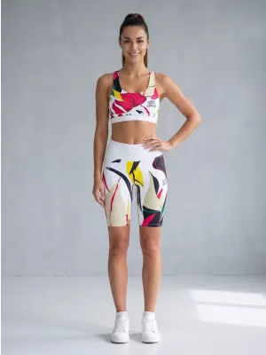 Hochwertige Damen-Funktionsleggings oberhalb des Knies ALTISPORT VOJ/ALW042LEG02 WEIß